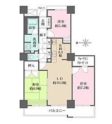 ウイング・ビュー 3LDKの間取図画像