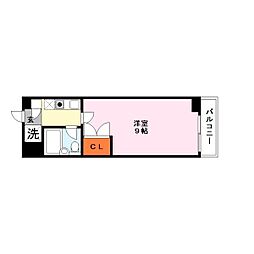 カーサ・ソラッツオ 1Kの間取図画像