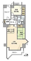セザール琵琶湖大橋 2LDKの間取図画像