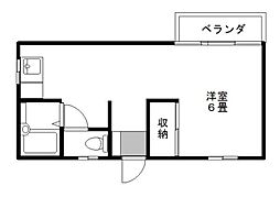 メゾン櫛引 1DKの間取図画像