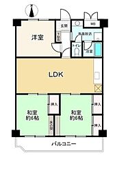 シャルム甲陽園 3LDKの間取図画像