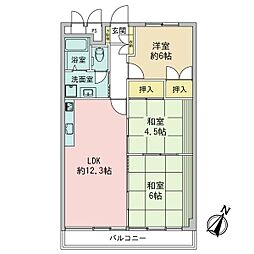 ファミール広島A 3LDKの間取図画像