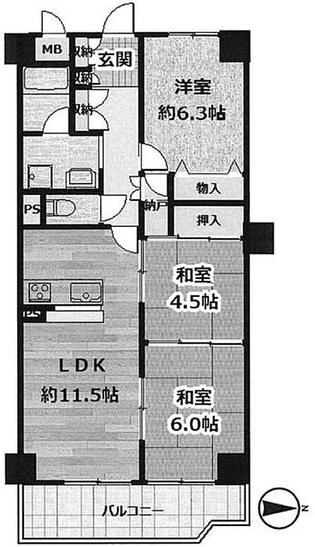 間取り:3LDK