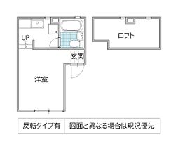 ハイムユングフラウ A棟 1階ワンルームの間取り