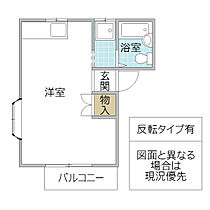 コーポグレース D棟 202号室 ｜ 茨城県ひたちなか市大字田彦（賃貸アパート1R・2階・22.35㎡） その2