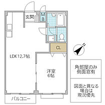 フローラルBUNKYO 203号室 ｜ 茨城県水戸市文京（賃貸アパート1LDK・2階・39.19㎡） その2