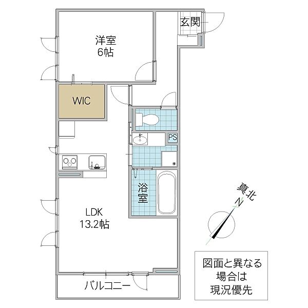 エースコート I 202号室｜茨城県ひたちなか市大字東石川(賃貸アパート1LDK・2階・47.19㎡)の写真 その2