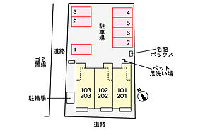 プロムナードドゥソレイユNK 102号室 ｜ 茨城県ひたちなか市大字東石川（賃貸アパート1LDK・1階・40.46㎡） その3