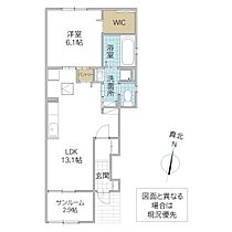 ブリス エイエム II 104号室 ｜ 茨城県水戸市愛宕町（賃貸アパート1LDK・1階・51.69㎡） その2