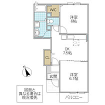 アーバンコート A 102号室 ｜ 茨城県笠間市鯉淵（賃貸アパート2DK・1階・44.70㎡） その2