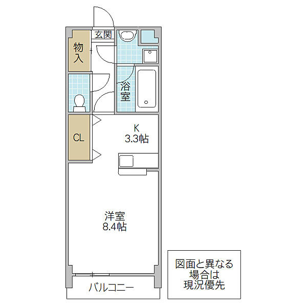 サザンテラス不二美荘 203号室｜茨城県水戸市五軒町(賃貸マンション1R・2階・32.76㎡)の写真 その2