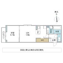 メルウェル城南 202号室 ｜ 茨城県水戸市城南（賃貸アパート1LDK・2階・43.61㎡） その2