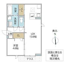 メルウェル城南 103号室 ｜ 茨城県水戸市城南（賃貸アパート1LDK・1階・45.43㎡） その2