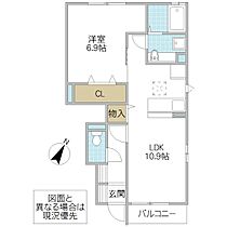 サンピエール 103号室 ｜ 茨城県ひたちなか市大字市毛（賃貸アパート1LDK・1階・44.21㎡） その2