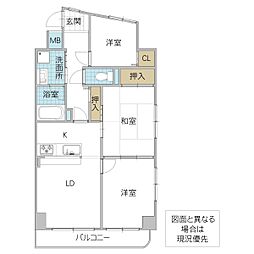 シティパレス水戸南町 3LDKの間取図画像
