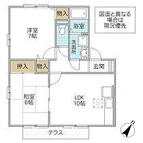 クリークガーデン　C棟 101号室 ｜ 茨城県笠間市鯉淵（賃貸アパート2LDK・1階・53.79㎡） その2