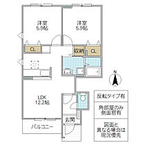 ポルトボヌール III 101号室 ｜ 茨城県水戸市西原（賃貸アパート2LDK・1階・54.08㎡） その2