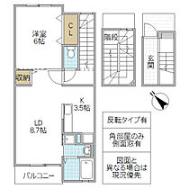 ルミナス B 305号室 ｜ 茨城県ひたちなか市大字東石川（賃貸アパート1LDK・3階・53.00㎡） その2