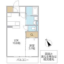 シンシア千波 A 201号室 ｜ 茨城県水戸市千波町（賃貸アパート1LDK・2階・33.38㎡） その2