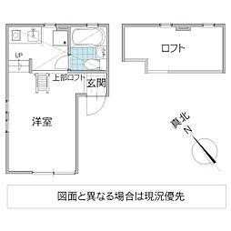 ハイムユングフラウB ワンルームの間取図画像