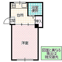 コーポピア 1Kの間取図画像