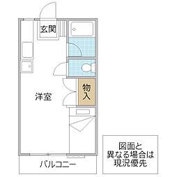 スプリングハウス2 ワンルームの間取図画像