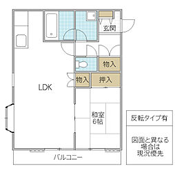 ロイヤルコート元吉田 1LDKの間取図画像
