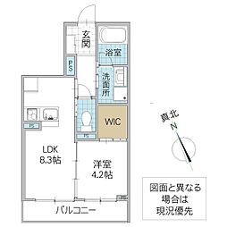 ELPIDA赤塚 B 4階1LDKの間取り