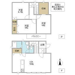 ABRAXAS E 3LDKの間取り