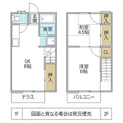 石井ハイツ 103号室 2DKの間取り