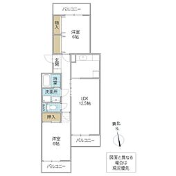 間取図画像 2LDK