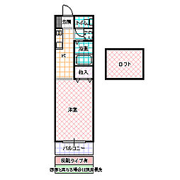 ウィンズフィールドD ワンルームの間取図画像