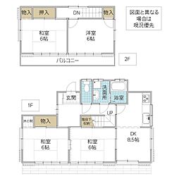 粟生方一戸建 4DKの間取り