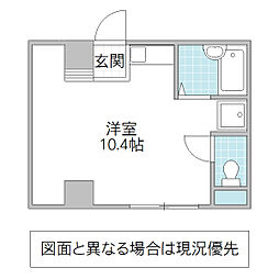 すざくHouse ワンルームの間取図画像