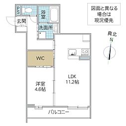 プルミエール 106号室 1階1LDKの間取り