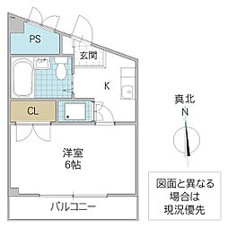 プリマベーラ 3階1Kの間取り