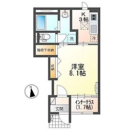 間取図画像 1K