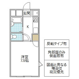 CORD1 1Kの間取図画像