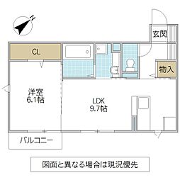 カーサ・エスペランサ 2階1LDKの間取り
