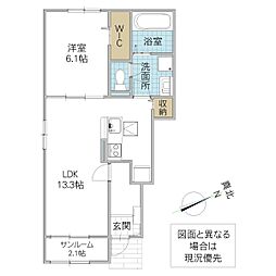 間取図画像 1LDK