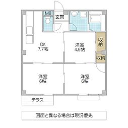 間取図画像 3DK