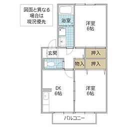 間取図画像 2DK