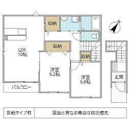 トヨコーポ 2階2LDKの間取り