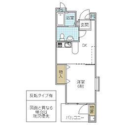 マリーナスクエア 1DKの間取図画像