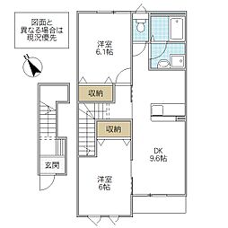 フォレストコートS 2DKの間取図画像