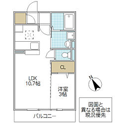 間取図画像 1LDK