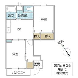 間取図画像 2DK