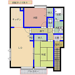 グランシャリオC 2LDKの間取図画像