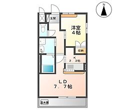 グローブコート 1LDKの間取図画像