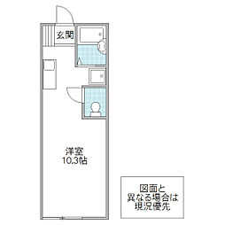 すざくHouse ワンルームの間取図画像
